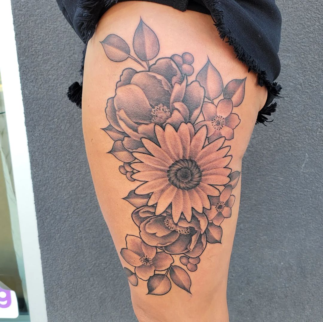 Floral Tattoo for Sun Queen â€” Clay Walker