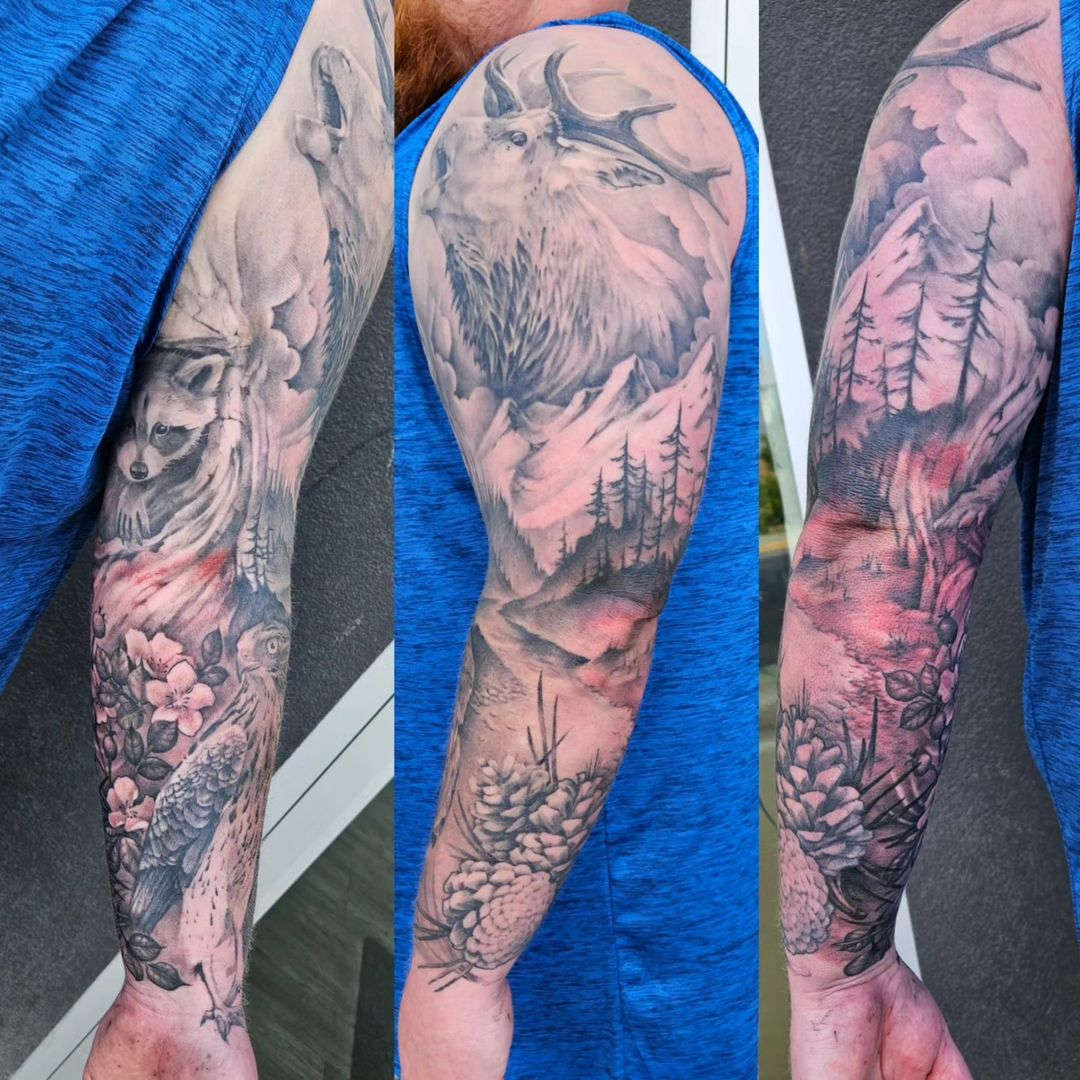 Nature Sleeve Tattoo — Clay Walker