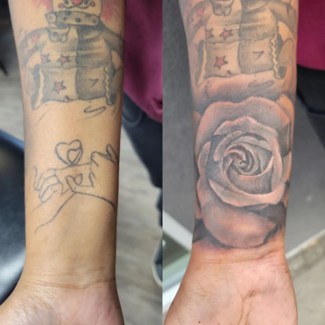 Rose Coverup Tattoo â€” Clay Walker