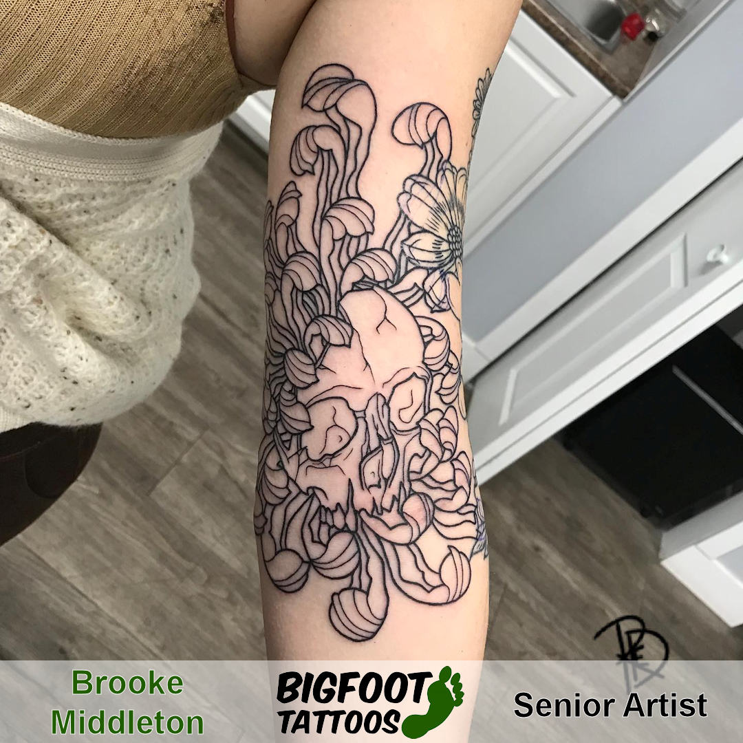 Chrysanthemum Skull Tattoo — Brooke Middleton