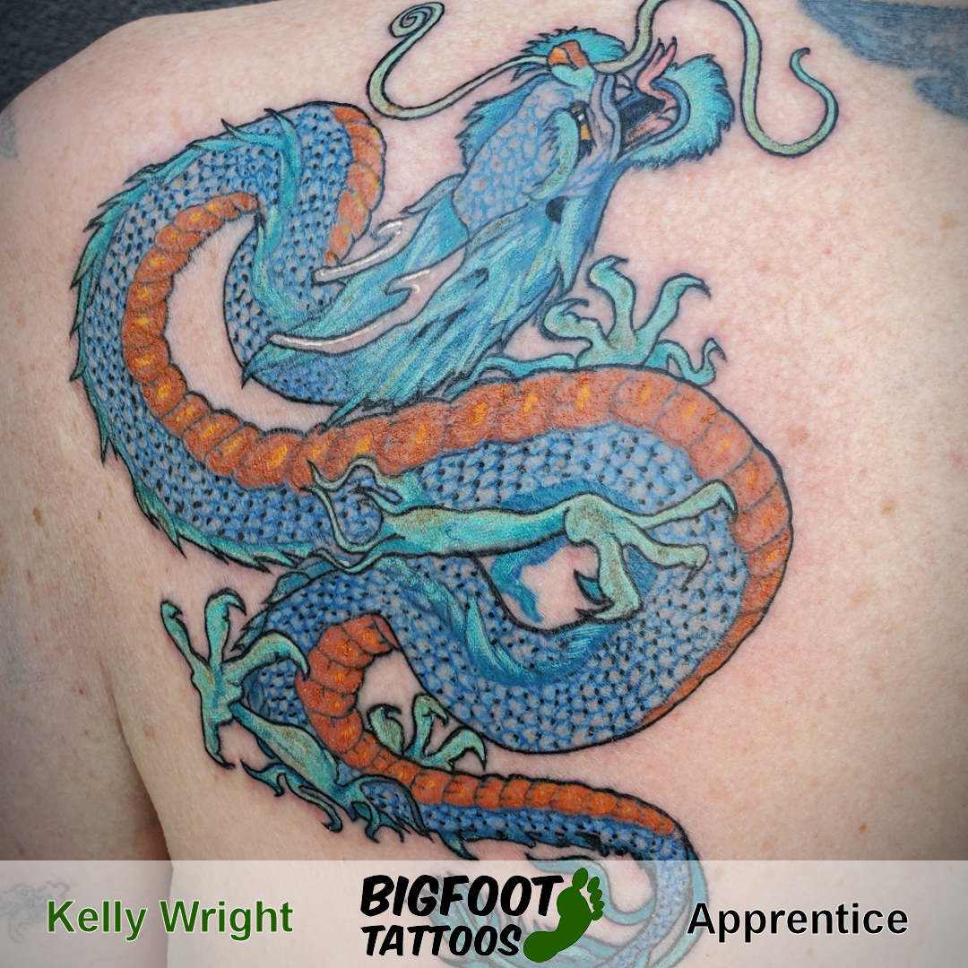 Colorful Dragon Tattoo — Kelly Wright