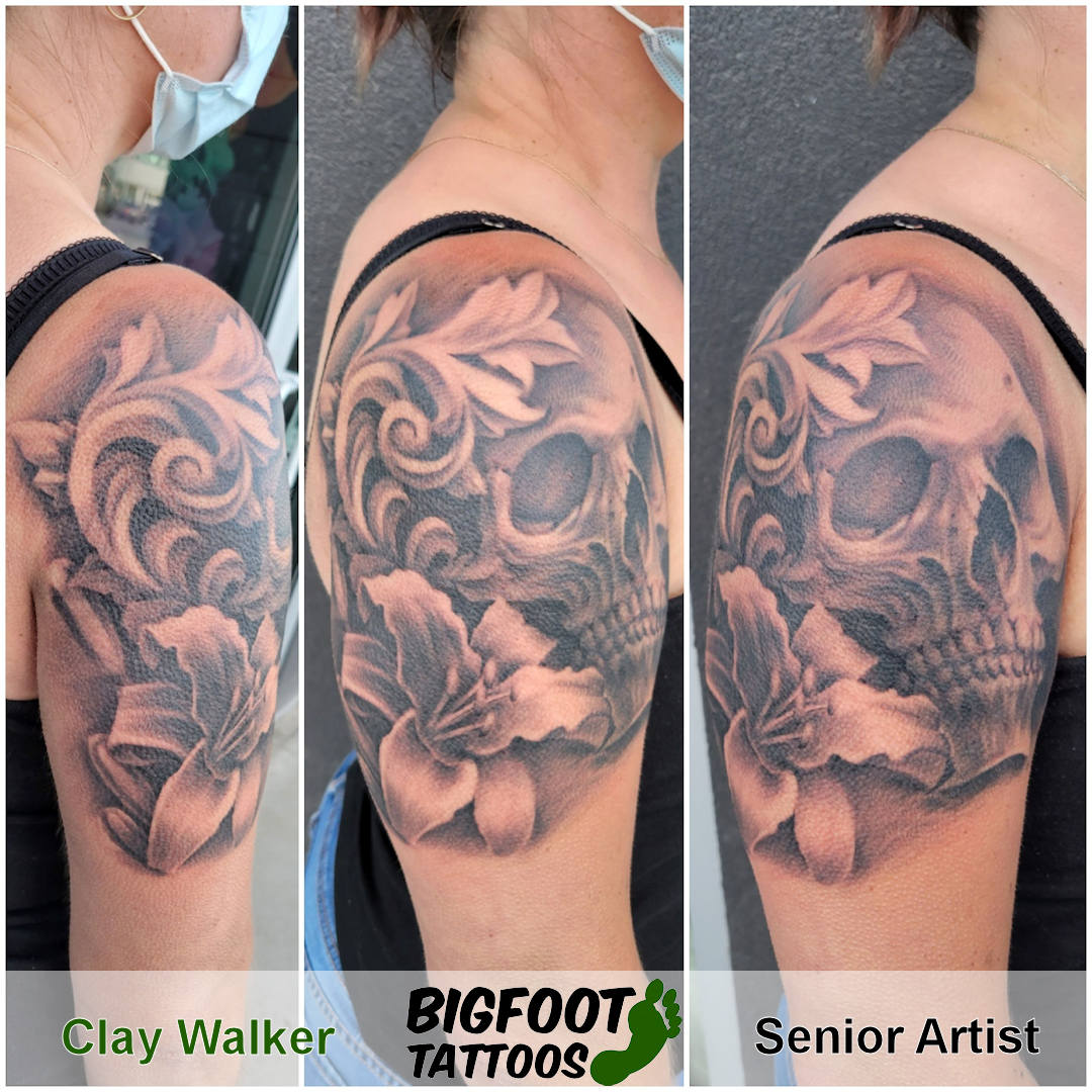 Filigree, Skull, and Flower — Clay Walker