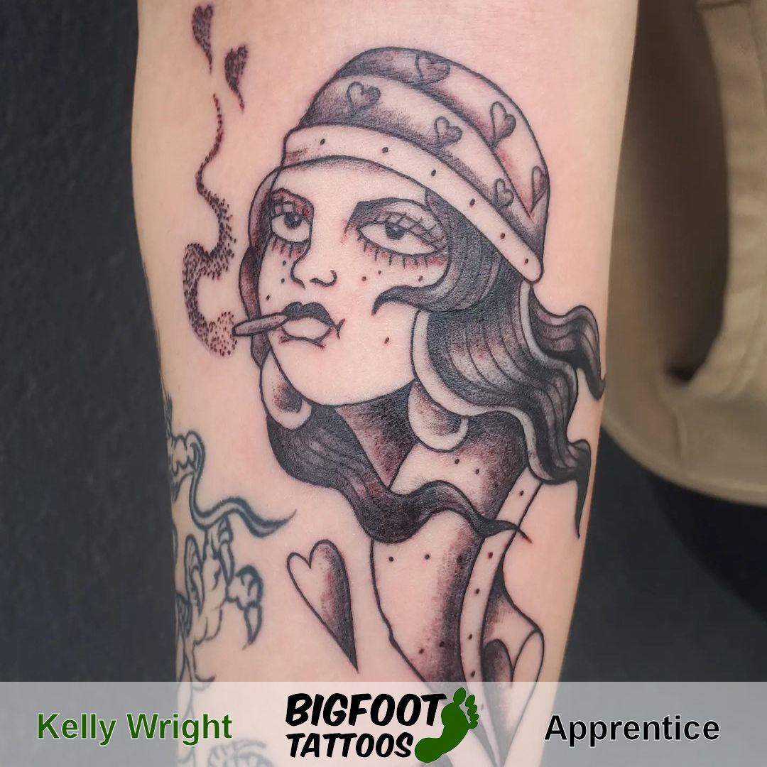 Lady Smoking Tattoo — Kelly Wright