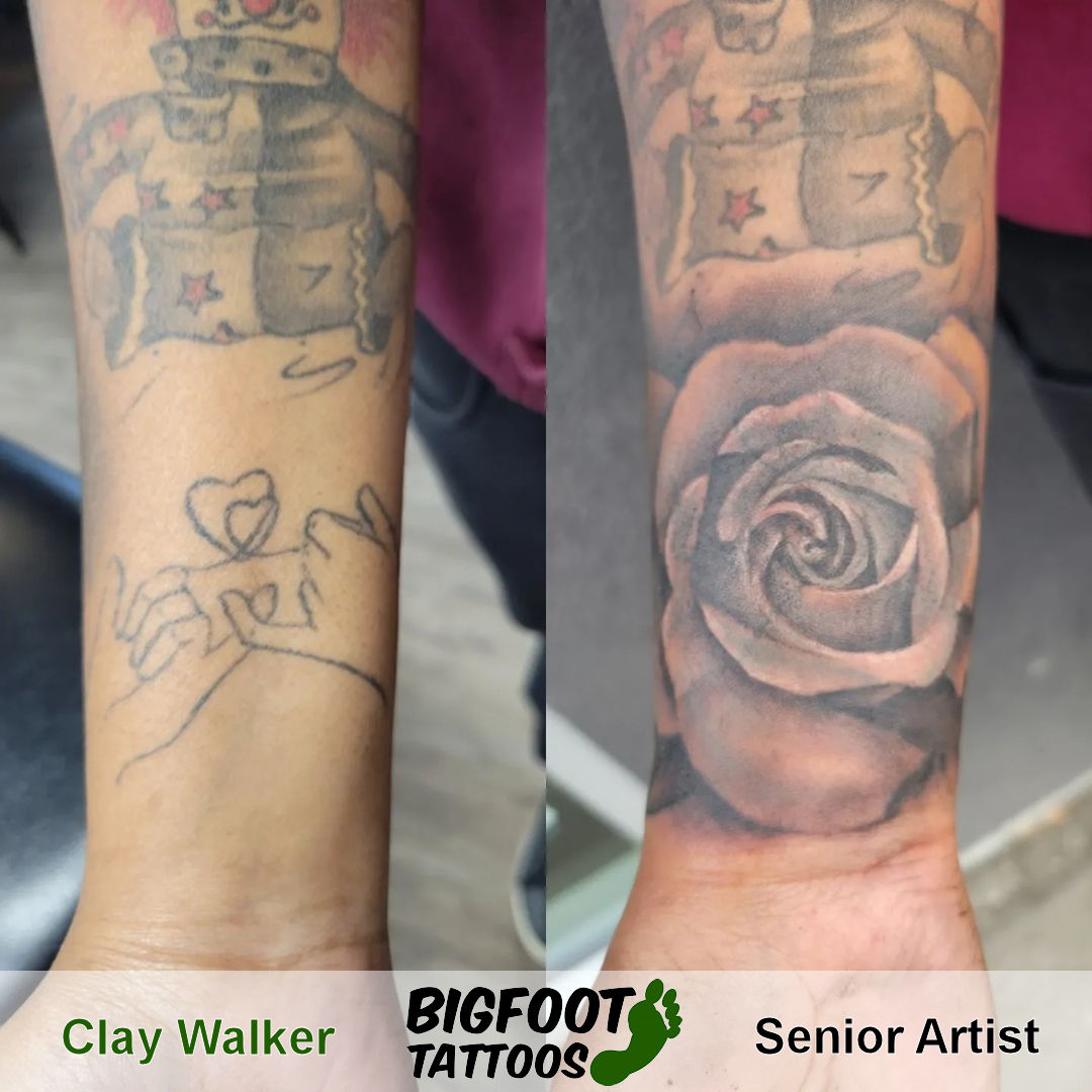 Rose Coverup Tattoo — Clay Walker