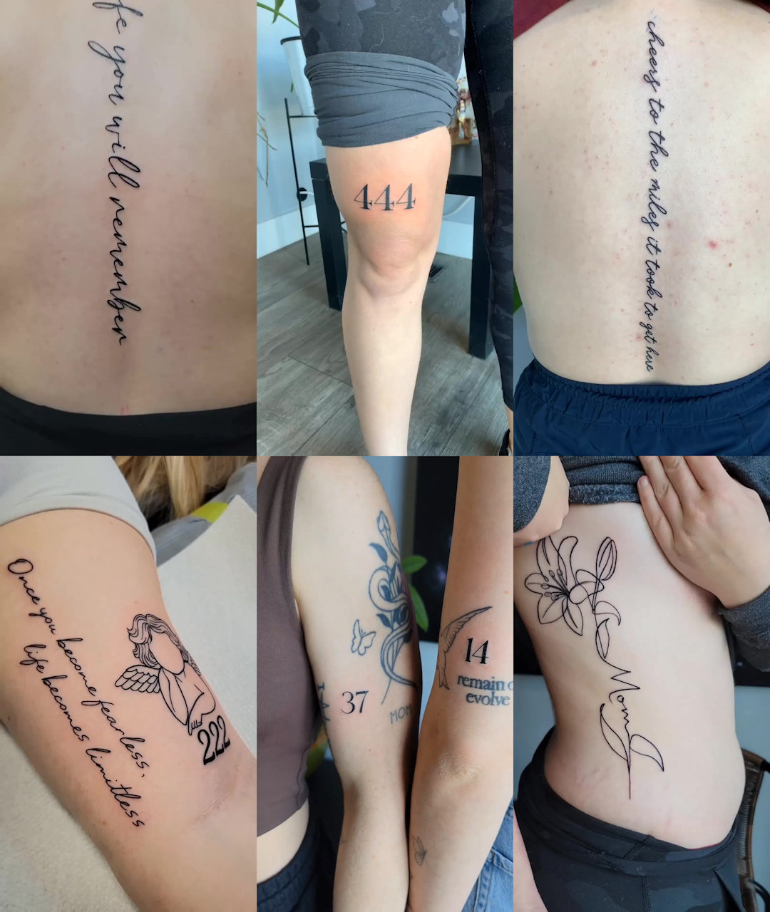 Some Recent Script Tattoos — Brooke Middleton