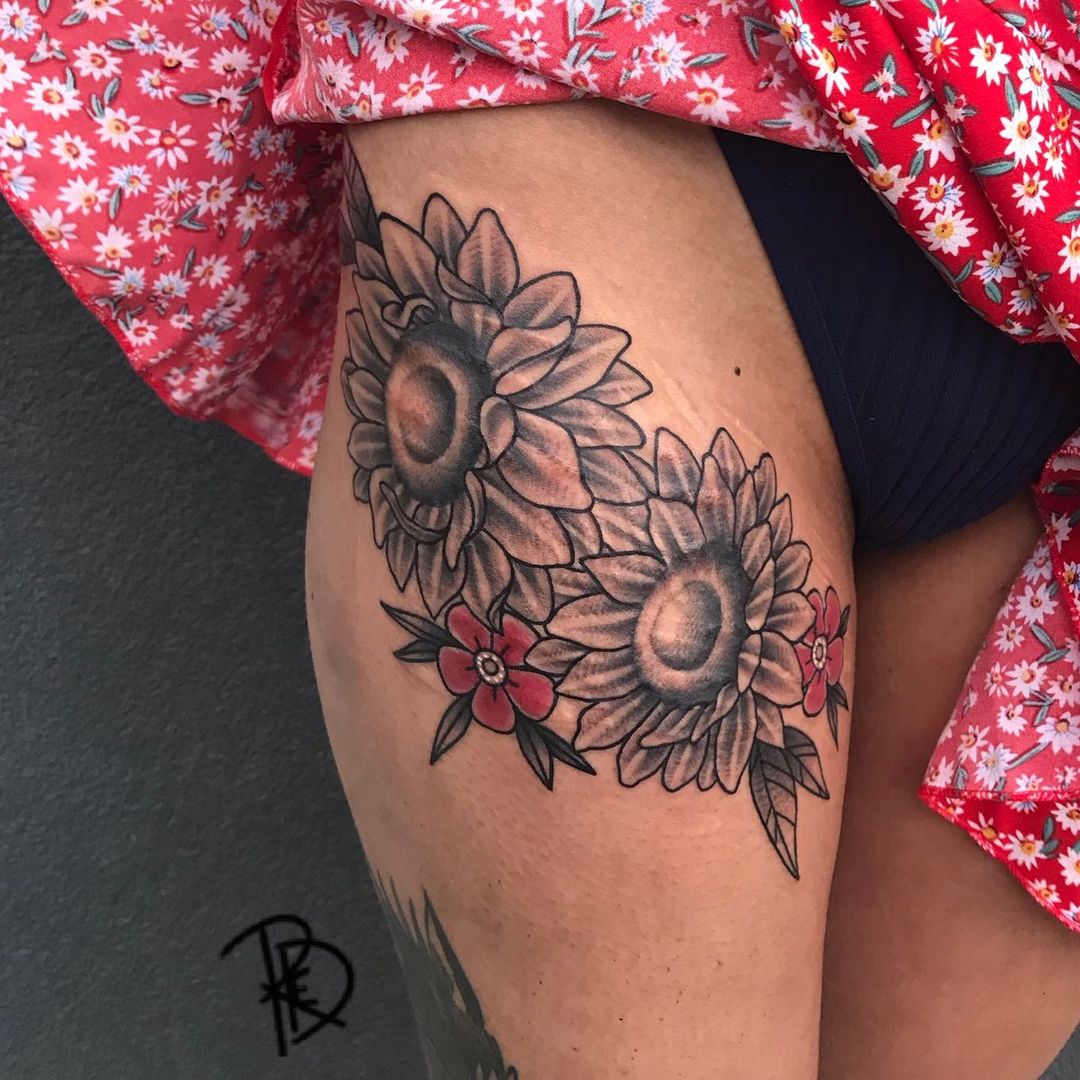 Traditional Sunflower Thigh â€” Brooke Middleton