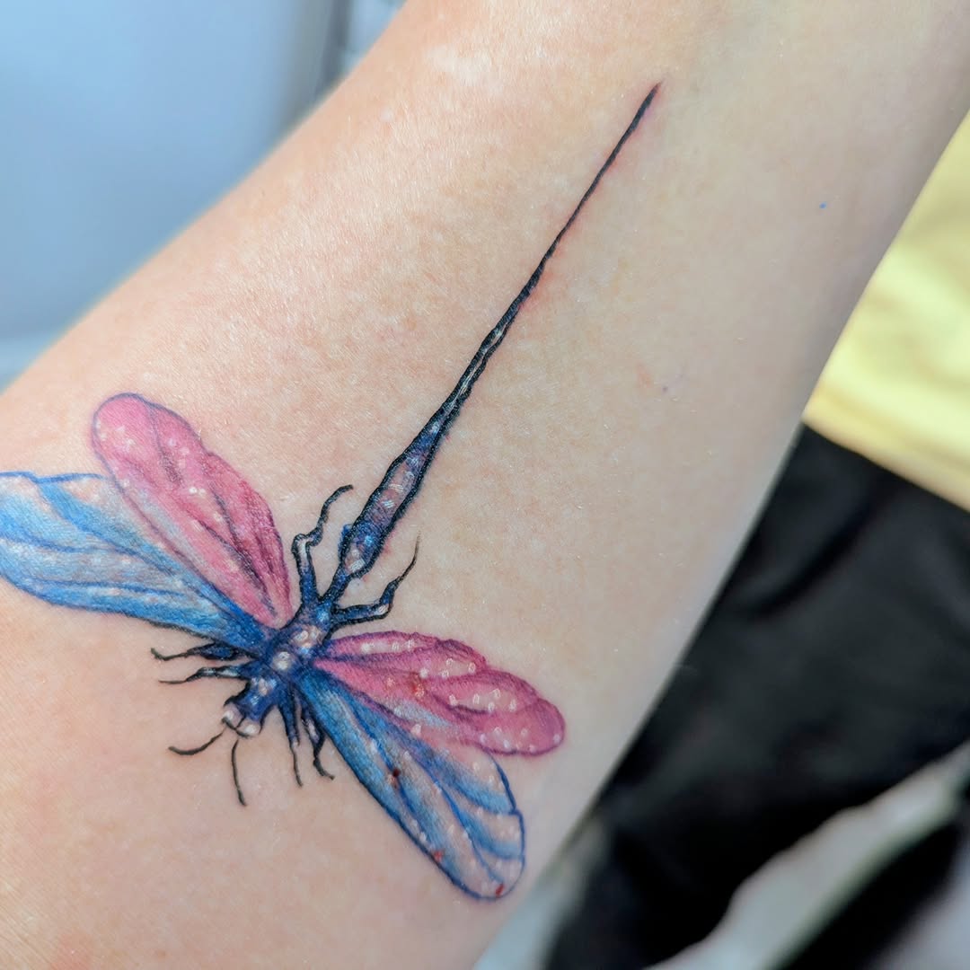 Healed Dragonfly Tattoo — Clay Walker