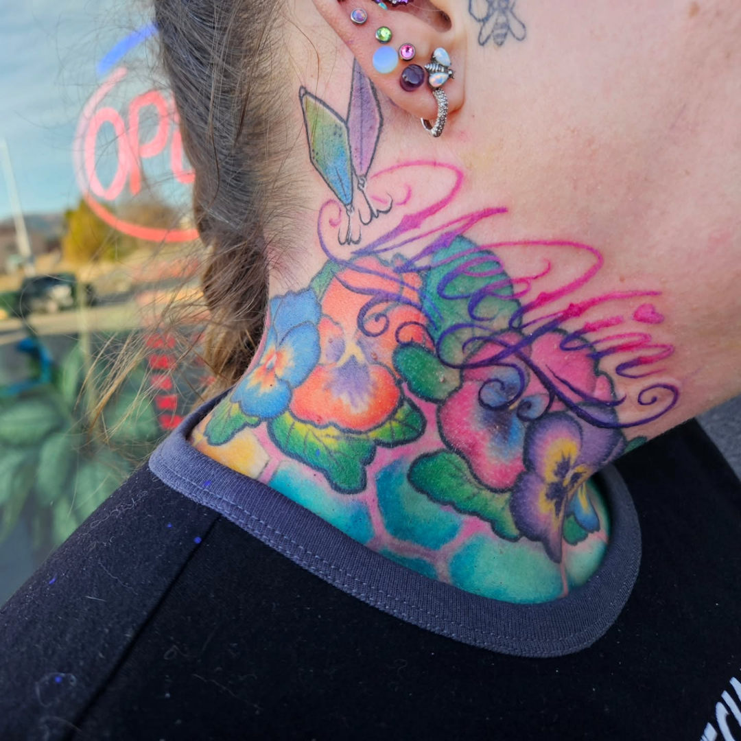 Jawline Script Tattoo — Clay Walker