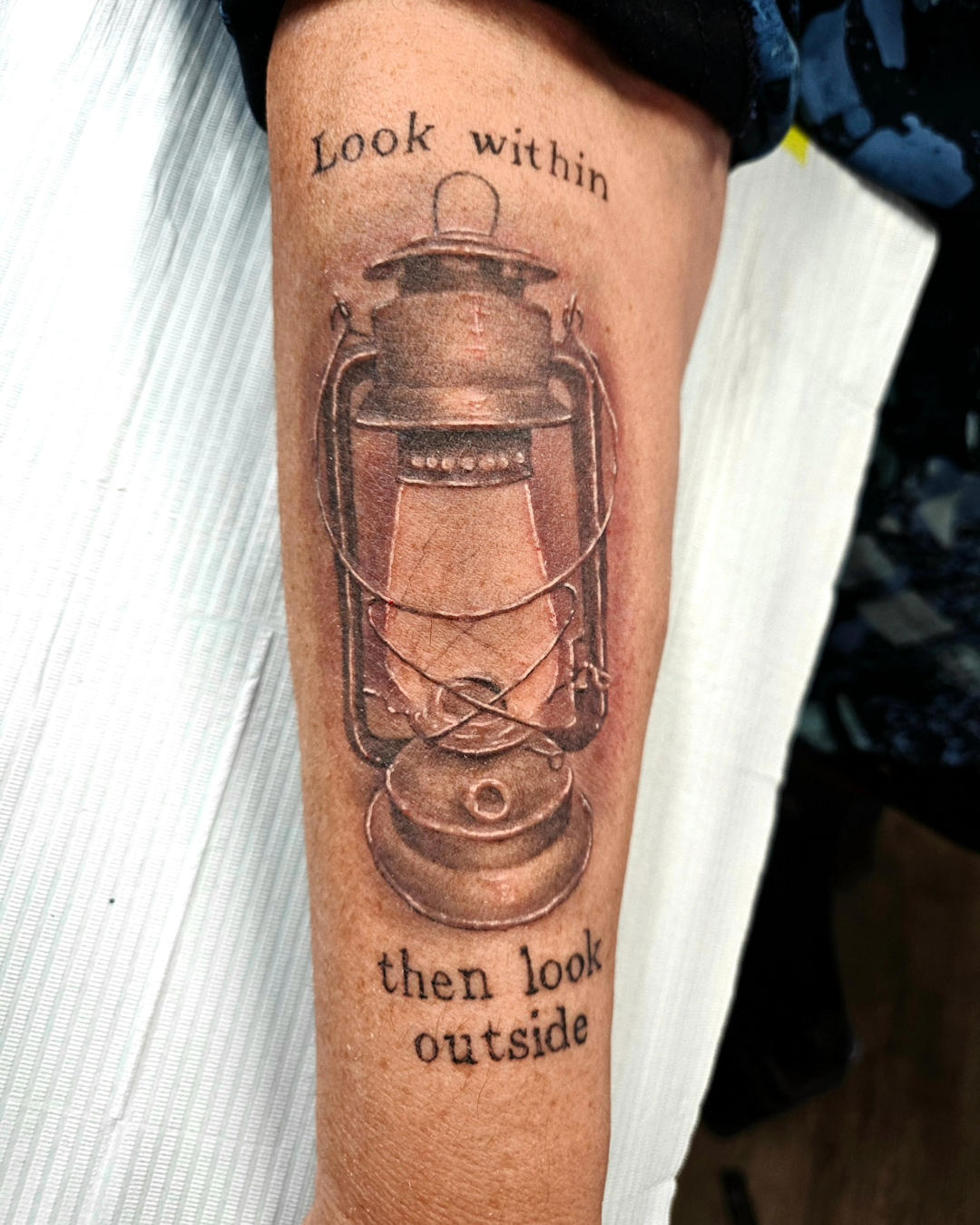 Old Lamp Memorial Tattoo — Clay Walker