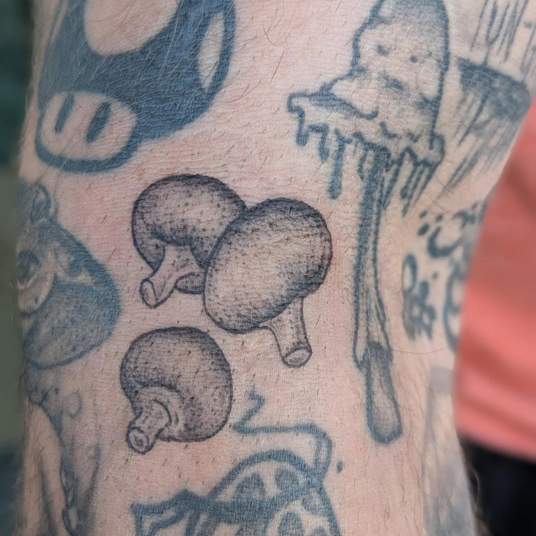 Cremini Mushroom Gap Filler Tattoo — Danny Cattington