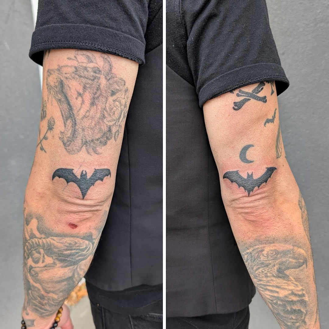 Elbow Bat Tattoos — Danny Cattington
