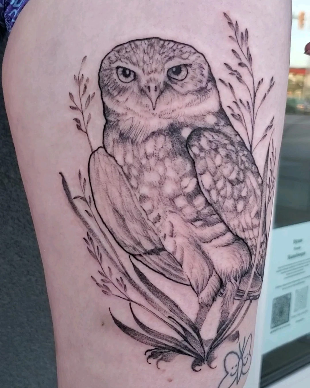 Burrowing Owl Tattoo — Jess Adlaide