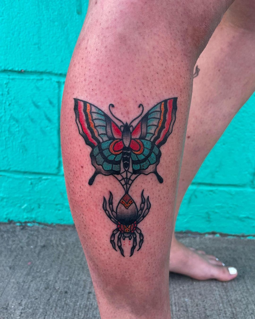 Butterfly and Spider Tattoo — Trevor Bigam