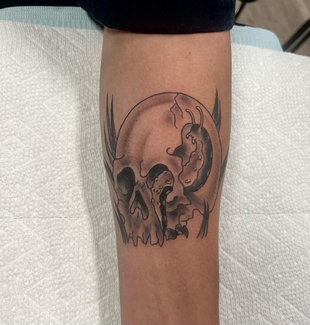 Skull Snail Tattoo — Trevor Bigam