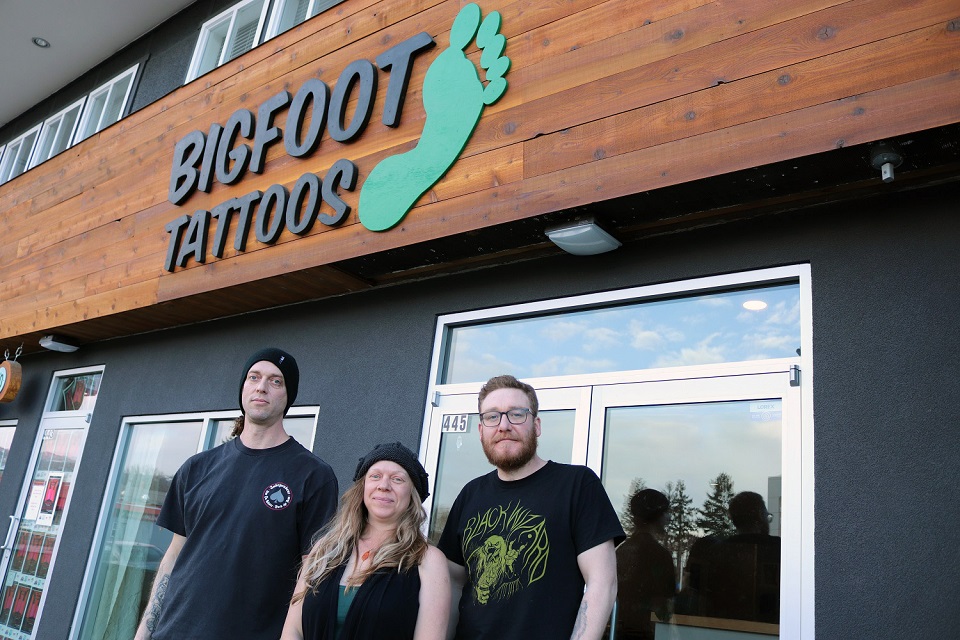 The tattoo shop is located at 445 Tranquille Rd. — Tereza Verenca