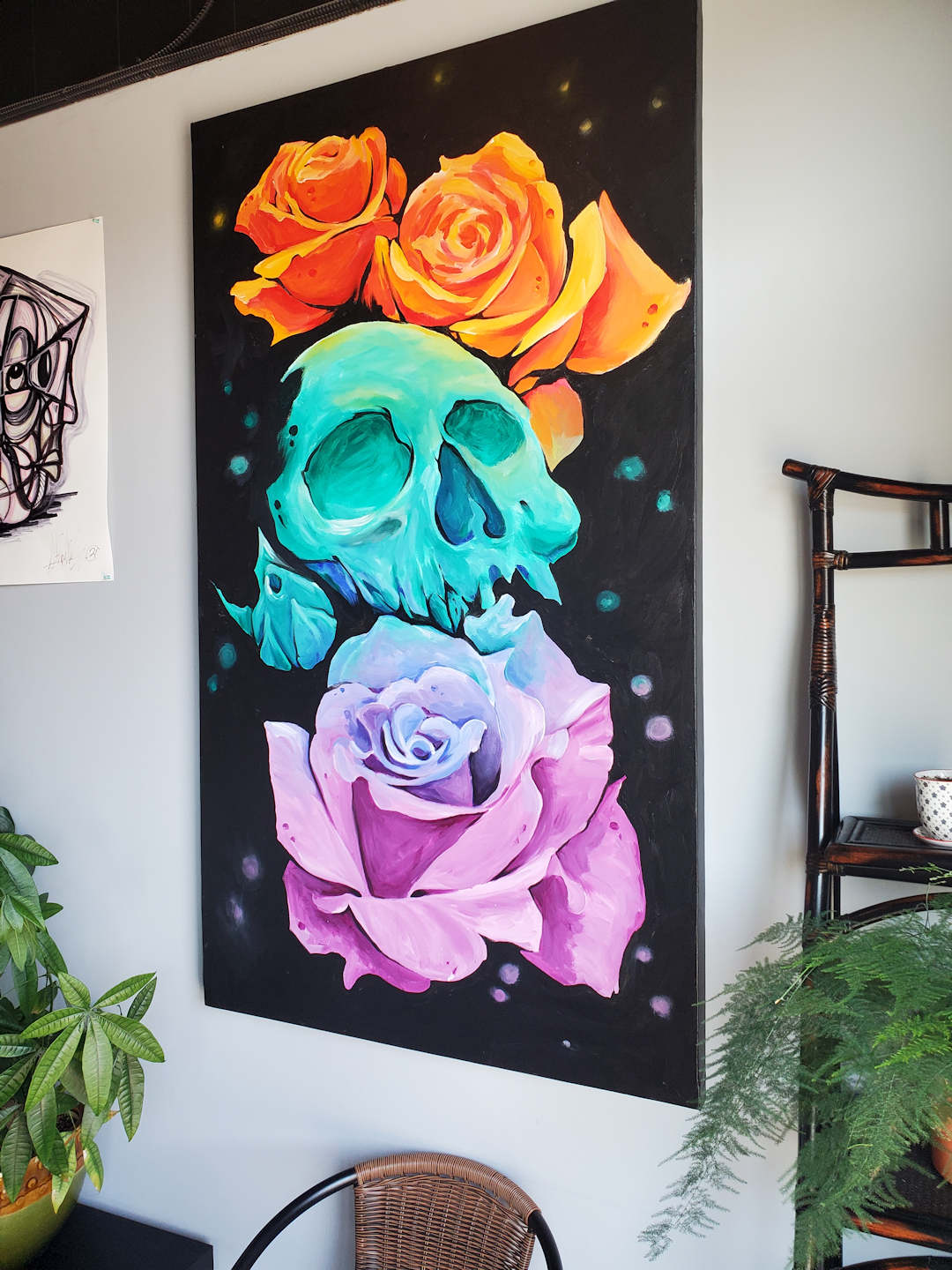Rainbow Skull and Roses — Clay Walker