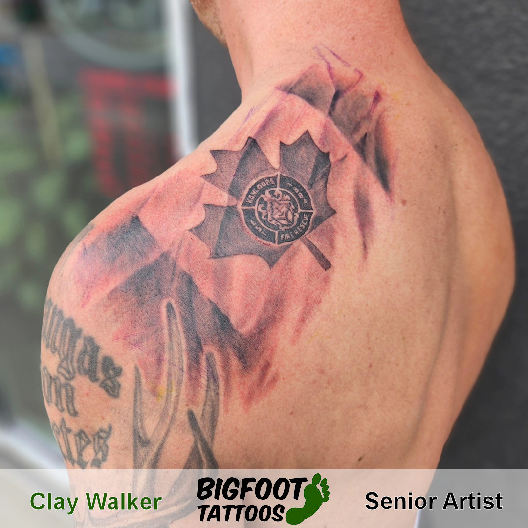 Canadian Flag with KFR Crest — Clay Walker