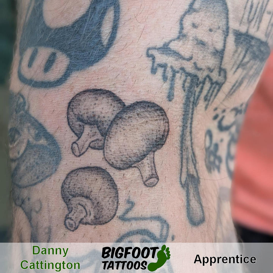 Cremini Mushroom Gap Filler Tattoo — Danny Cattington