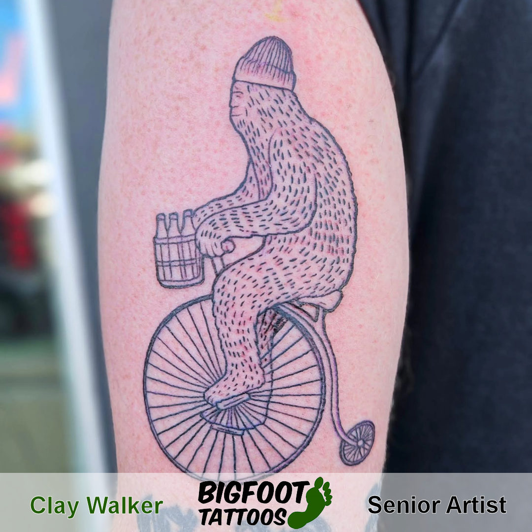 Cycle Squatch Tattoo — Clay Walker