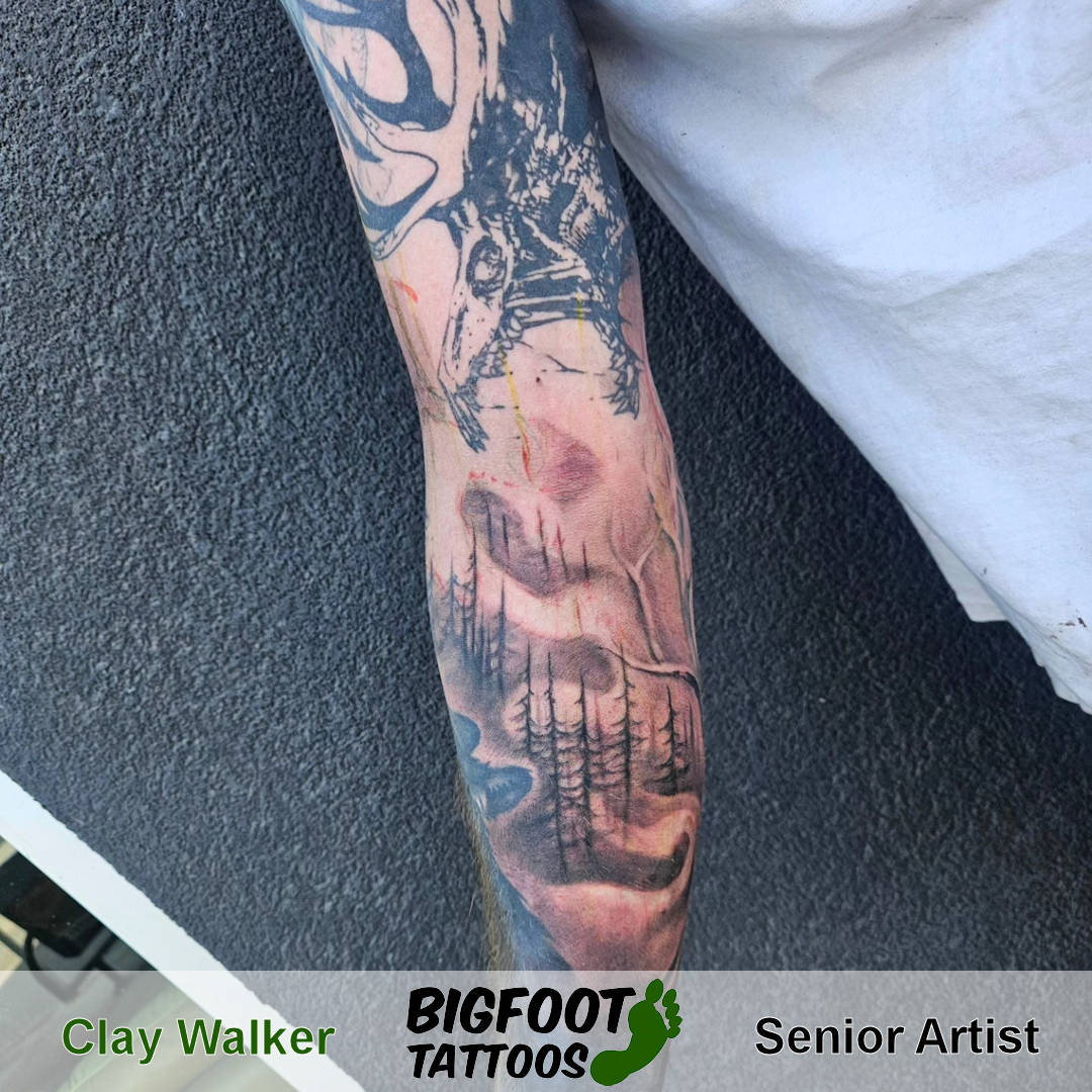 Dark Forest Wendigo Mist Tattoo — Clay Walker Dark Forest Wendigo Mist Tattoo — Clay Walker