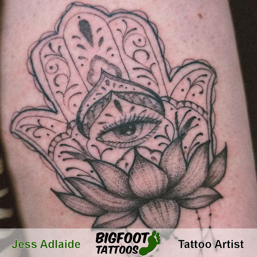 Hamsa Tattoo — Jess Adlaide