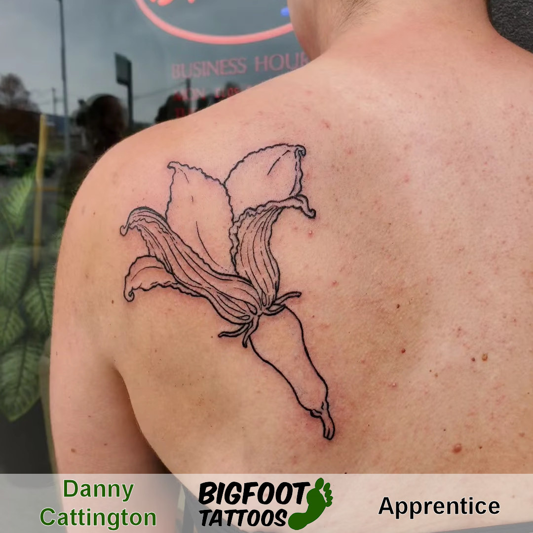 Squash Blossom Tattoo — Danny Cattington Squash Blossom Tattoo — Danny Cattington