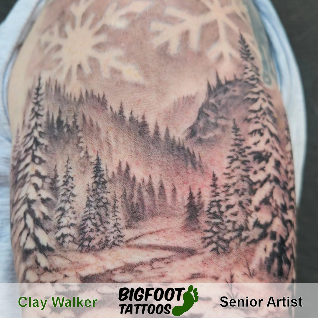 Winter Scene Tattoo — Clay Walker