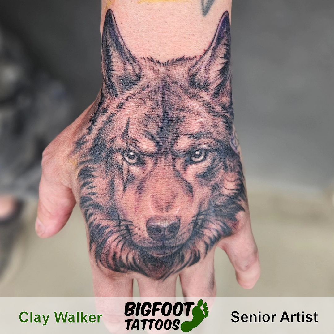 Wolf Hand Tattoo — Clay Walker